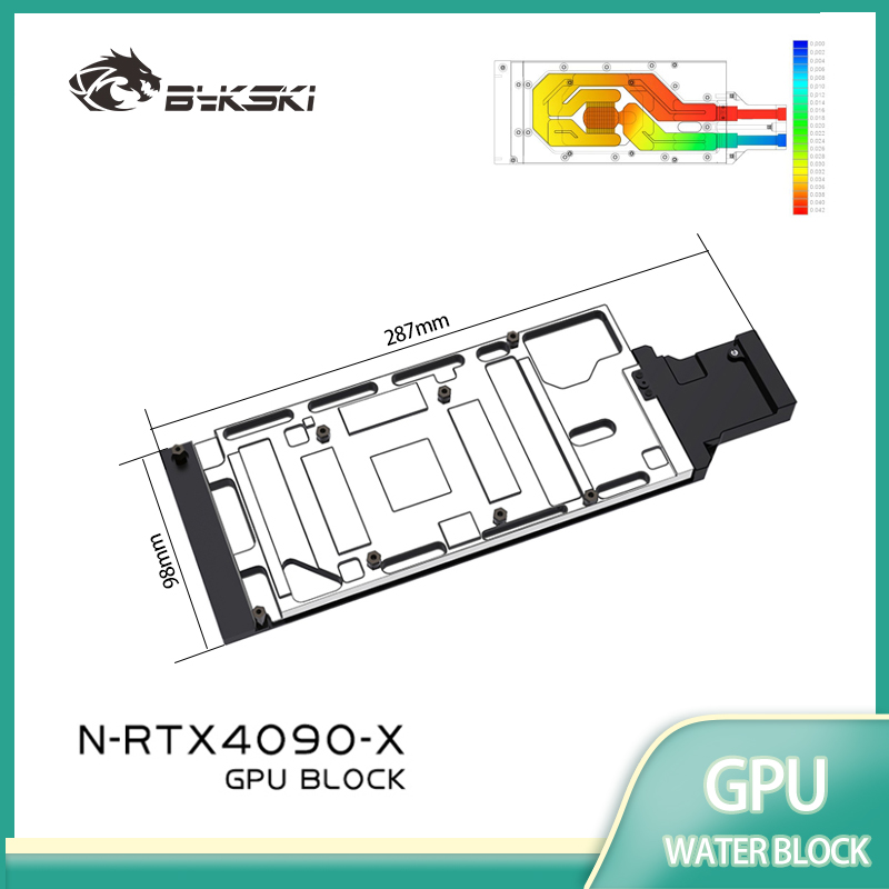 Rtx 4090 Water Block Full Cover - Bykski N-RTX4090-X GPU Su Bloğu, NVIDIA