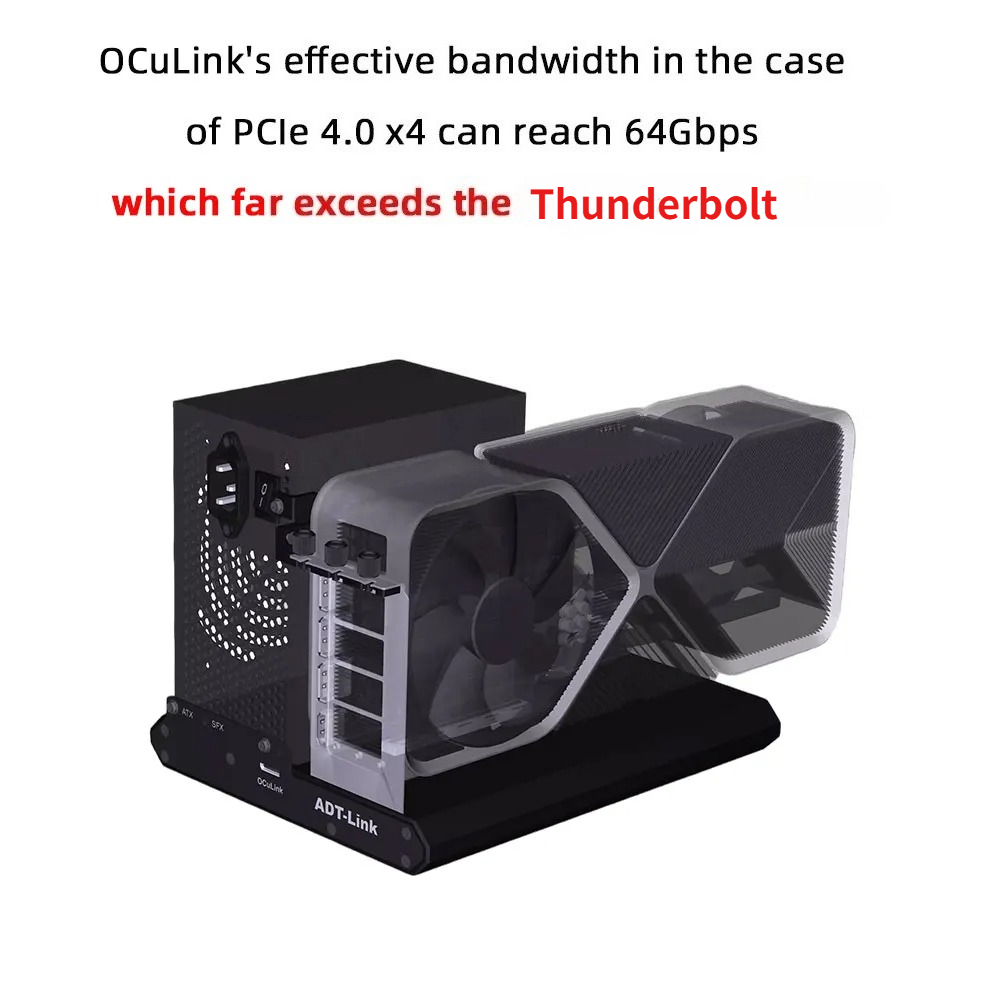 ADT-Link PCIe 4.0X4 64Gbs F9Q  - Oculink Gpu Dock Station incelemesi ve fiyatı